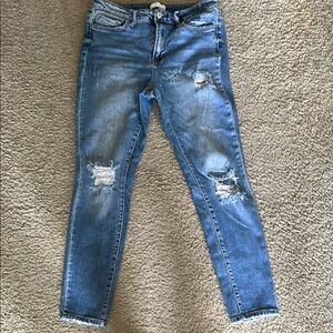 Vervet Women's Blue Distressed Skinny Jeans. Sz 30